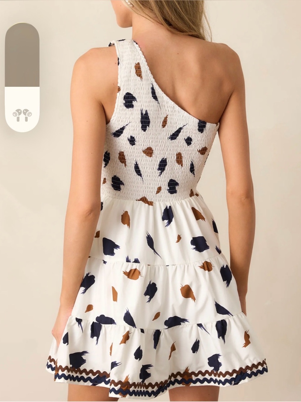 Sugarlips Devania Brush Remi One Shoulder Mini Dress - XS - Picture 2 of 5